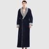 Unisex Autumn/Winter Flannel Bathrobe - Thickened & Longened for Men & Couples