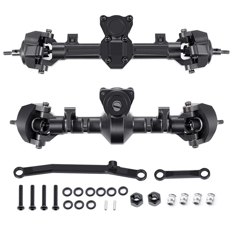 AXSPEED Front Rear Aluminum Alloy Portal Axle for Axial SCX24 Deadbolt Wrangler C10 Gladiator Bronco 1/24 RC Car Upgrade Parts