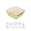 VISIONS CP-8836 1.6L Square Heat-Resistant Glass Baking Dish, Microwave, Oven, and Dishwasher Safe