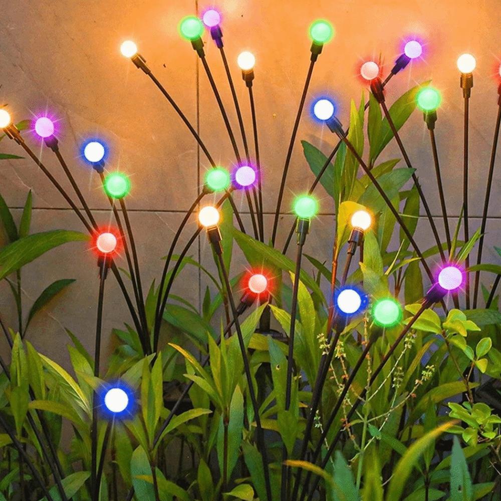 Swaying Solar Powered Garden Lights Vibrant LED Solar Lights  for Outdoor Decoration 6LED-Color
