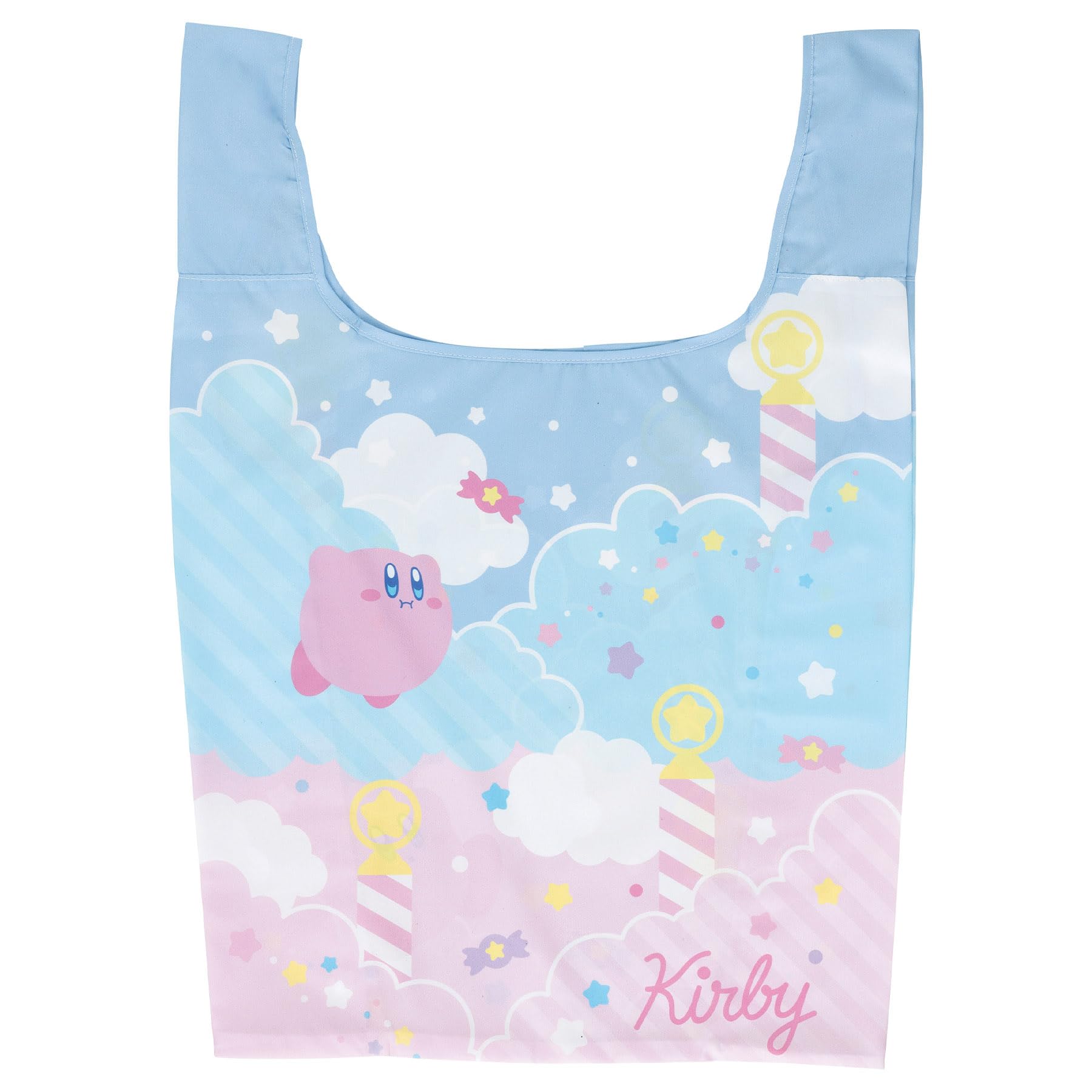 

Marushin Eco Bag, Kirby s Dream Land Sweet Sky, H63.5xW40xD20cm (Folded: 12x12cm), Made with Recycled Polyester, Product Number: 4585011300