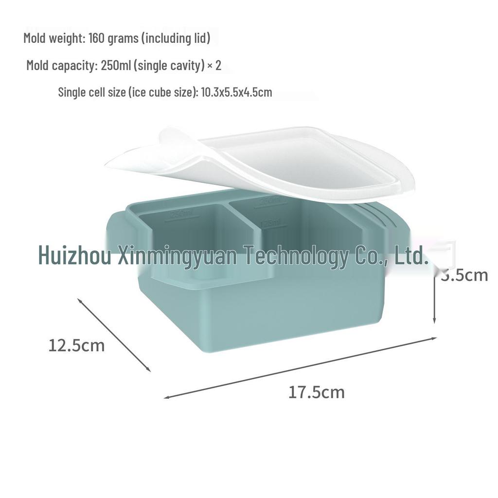 Silicone Ice Cube Tray with Lid - Food Storage & Freshness Preservation Box