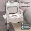 Adjustable Stainless Steel Commode Chair for Elderly and Pregnant Women, Portable with Bedpan
