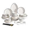 Haoya Leisurely Time 36-Piece Underglaze Ceramic Dinnerware Set