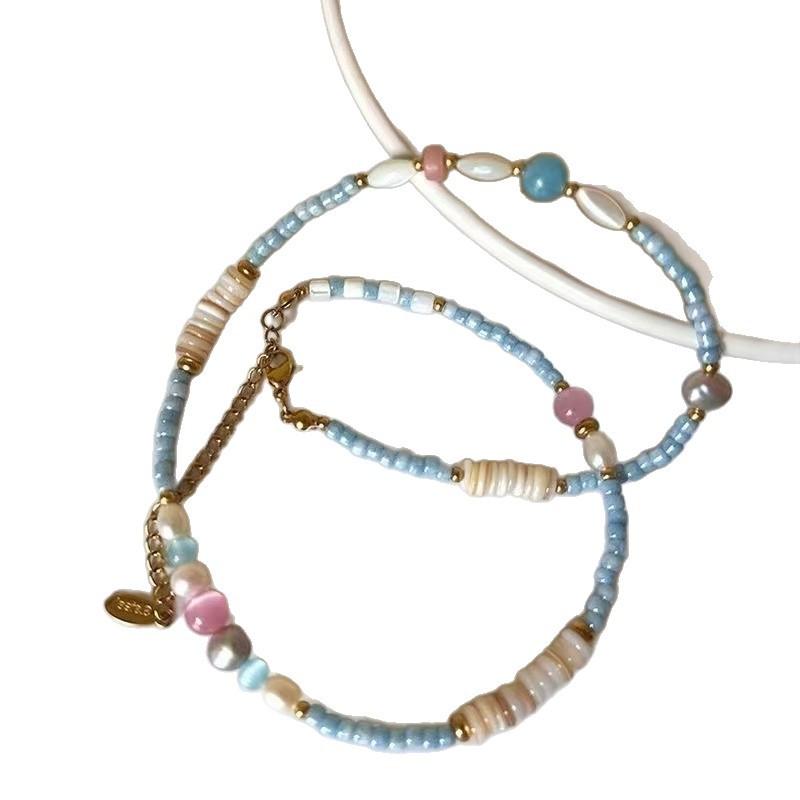 Fashion Natural Stone Freshwater Pearl Collar Chain Necklace For Women Elegant Stylish Handmade Beads Necklaces Jewelry Gift