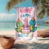 Serviette de plage ultra-douce personnalisée avec thème Dinosaure, Idéale pour la piscine - Camping, Plongée - Essentiel de voyage parfait, Serviette de plage vibrante.