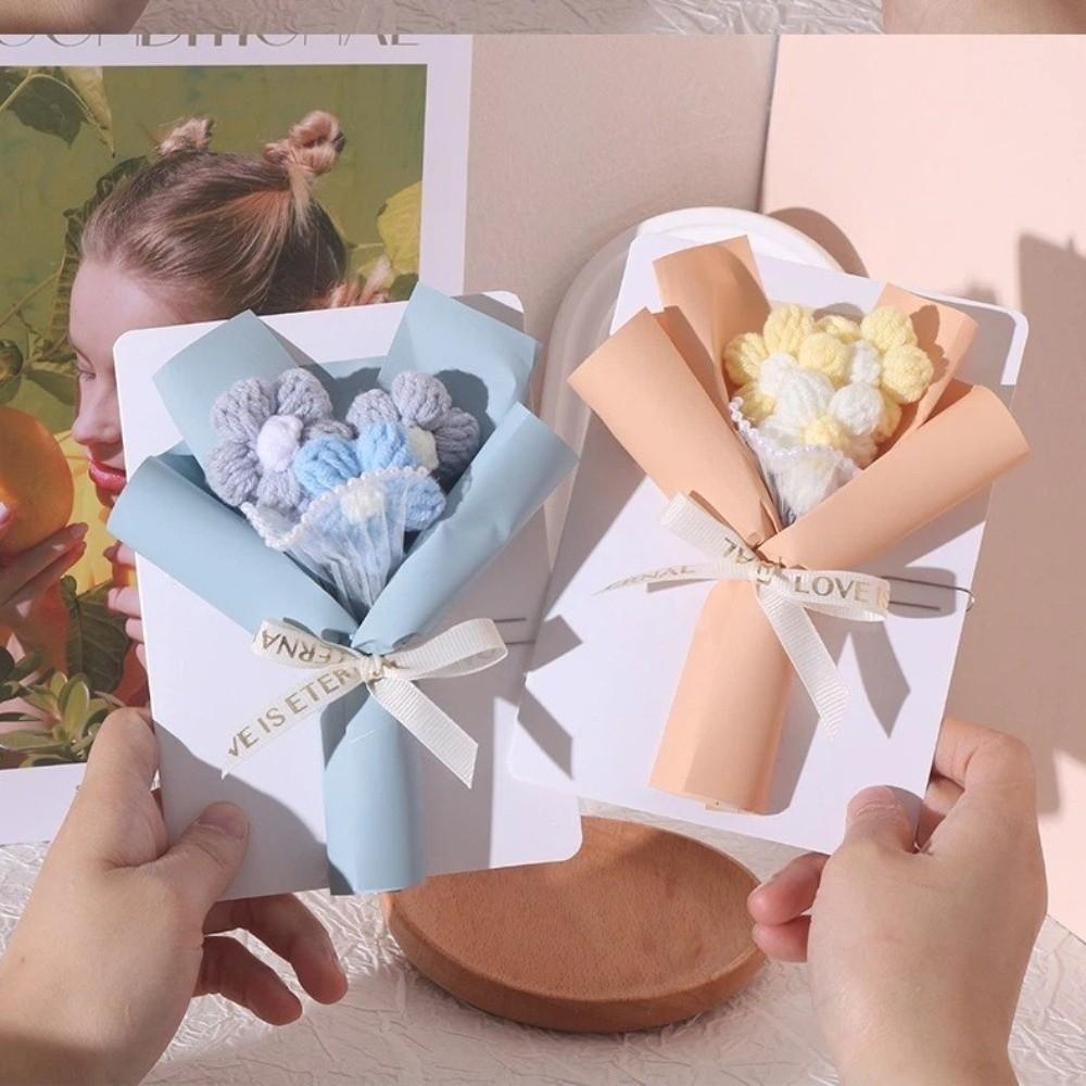 Three-dimensional Flower Bouquets Cards Handmade Flower Greeting Cards  Mother's Day