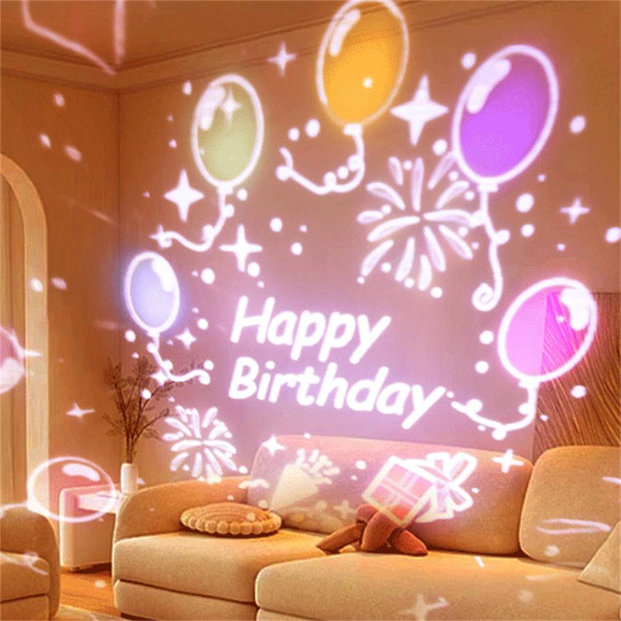 Dreamy Starry Sky Projection Lamp Birthday and Holiday Gift for Children Romantic Bluetooth Music Box Rotating HD Night Light Projection Light