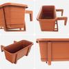 KADAX Balcony Box Flower Pot Planter Handles Saucer Balcony Railing