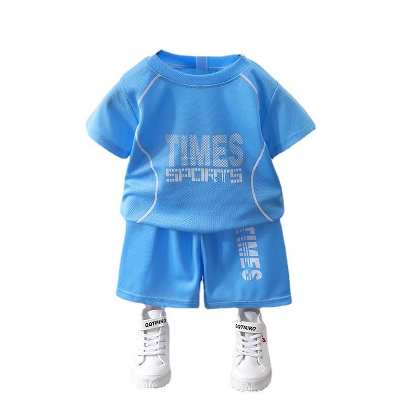 Childrens Sport Set With Short Sleeve Tshirt And Short Pants For Active Kids