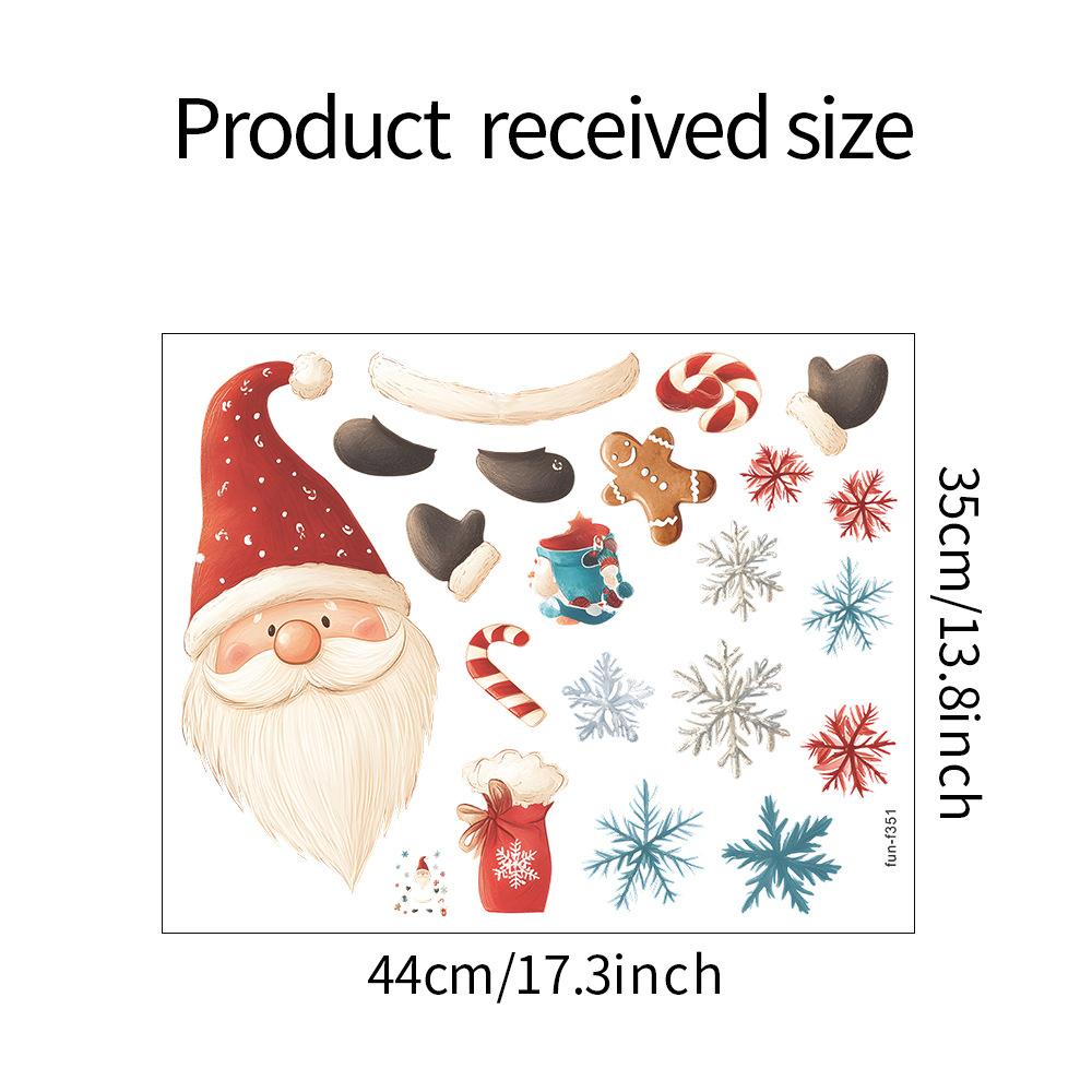 

Fun-f351 Милый Санта Снежинка Пряничный человечек Наклейка на холодильник Украшение Декоративная Наклейка на стену 35*44cm/fun-f351 914