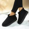 Women's Large Size Soft Sole Winter Warm Fur One Snow Boots Padded Lined Ankle Boots Non-slip Hiking Sports Cotton Boots