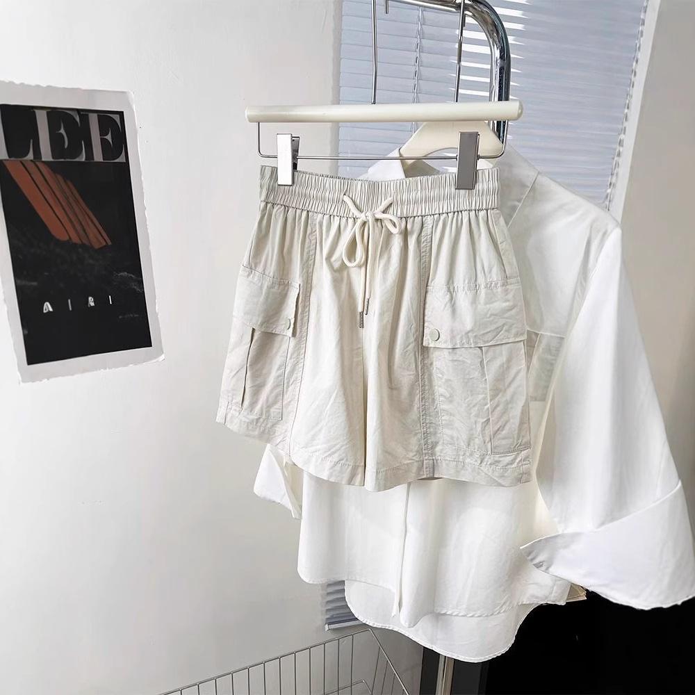 

Women s Multi-color Love-It Shorts: Slimming, Sporty, Loose-Fit Summer Casual Wide-Leg Pants Large абрикосовий