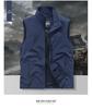 Herren-Outdoor-Weste mit Stehkragen und mehreren Taschen - Ärmellose Jacke für Frühling/Sommer zum Angeln & Fotografieren