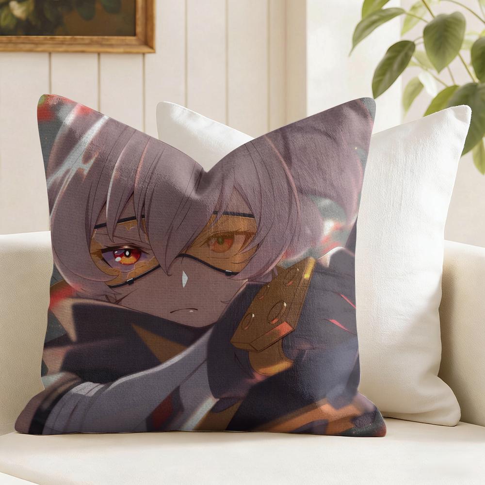 Zenless Zone Zero Soldier Cushion Cover Eco Linen Pillow Case DoubleSided Print Breathable Durable Zipper Home Decor Gift