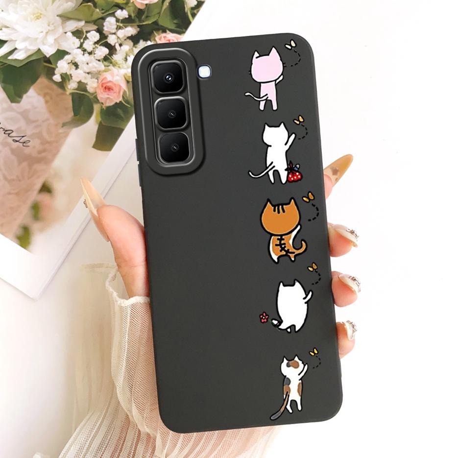 For Infinix Hot 70 5G Case X6895 X6895B Pretty Girl Sunflowers Painted Cover Soft TPU Phone Case For Infinix Hot 70 Hot70 Fundas