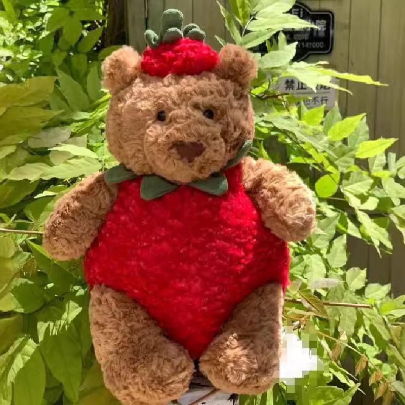 Orso Bartolomeo Peluche Fragola Con Imbottitura in Cotone PP Per Bambini e Collezionisti