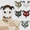 Maschera Creativa Integrale di Capra con Corna Festa Festival Cosplay Accessori Costume Halloween Teschio di Pecora Maschera con Corna di Ariete