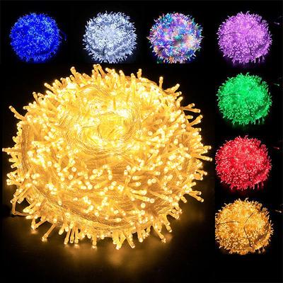 20M 50M 100M Christmas String Lights Outdoor Christmas Tree Garland Lights Waterproof Twinkle Fairy Lights For Wedding Party Dec