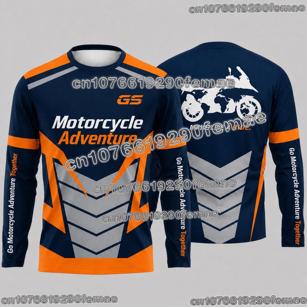 GS Adventure Motorrad Breathable Long Sleeve Riding Jersey Outdoor Motorcycle Travel Shirt Lightweight Touring Apparel For Rider