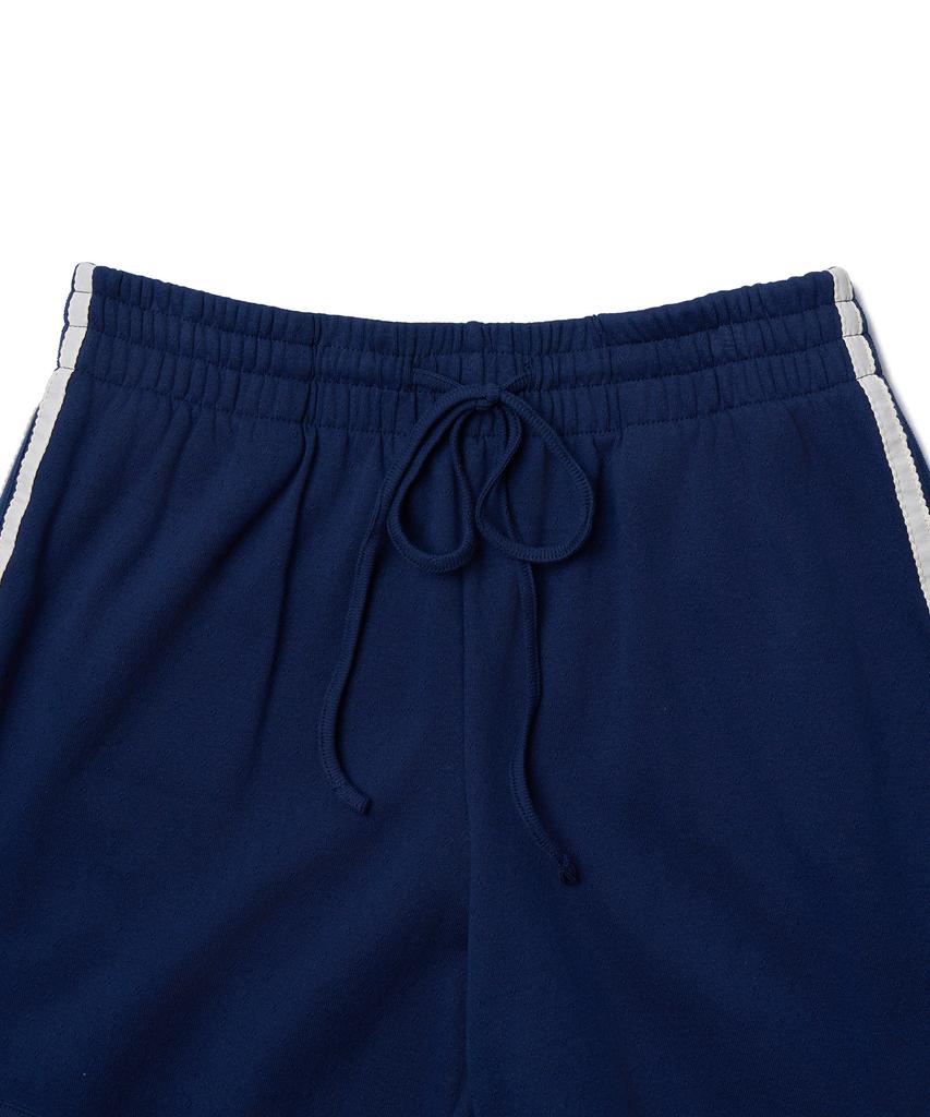 TTUDEMENT 50S Embroidered Track Shorts_Navy