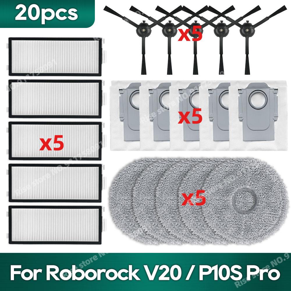 Accessories Compatible For (Roborock Qrevo Master / Qrevo Slim) Main Brush Mop Cloth Hepa Filter Dust Bag Replacement Parts