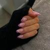 Press On Nail Almond Shaped Fake Nail Glossy Stick On Nail Full Cover False Nail Glue On Nail Artificial Acrylic Nails