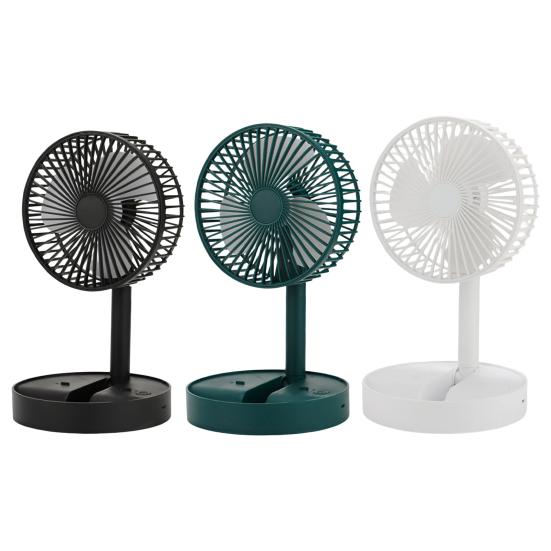 Handheld Fan Folding Design Portable Adjustable 180 Degree Rotation Flexible Blades Low Noise Multi-Speed Desk Fan with Phone Holder