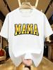 Wds01341trendy Letter Printed Plus Size Unisexs Round Neck Tshirt Summer Casual Short Sleeved Top Street Fashion Versatile