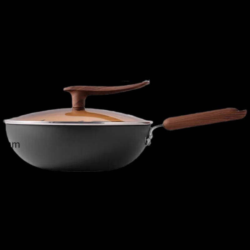 Chu Da Huang Titanium Hammered Iron Wok, 30cm