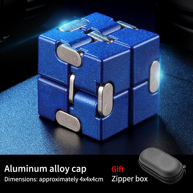 Alloy Infinity Cube Fidget Toy Ultra-Durable Sensory Stress Reliever for Adults & Kids Anxiety Relief Gift