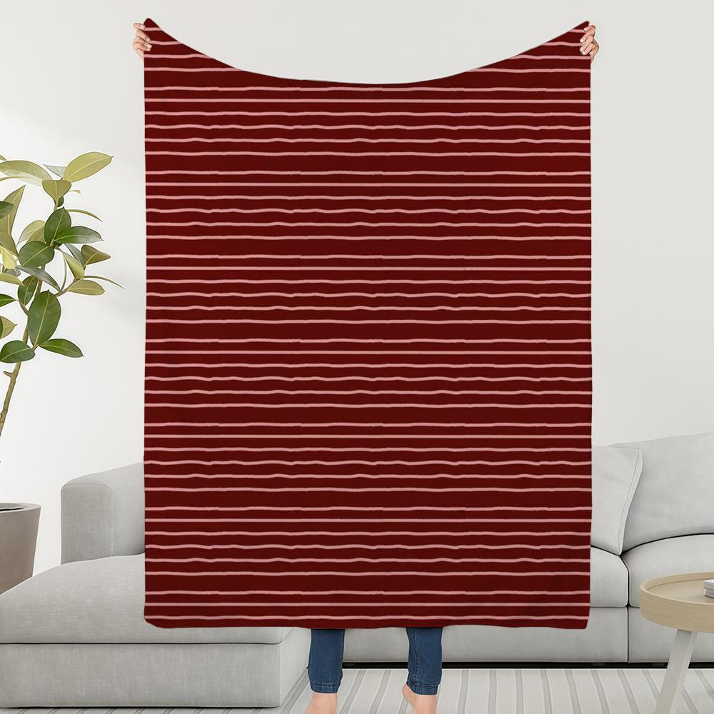 Blanket Horizontal Throw Super Stripes Irregular Cosy Plush Living Room Sofa Couch Childish Birthday Gifts