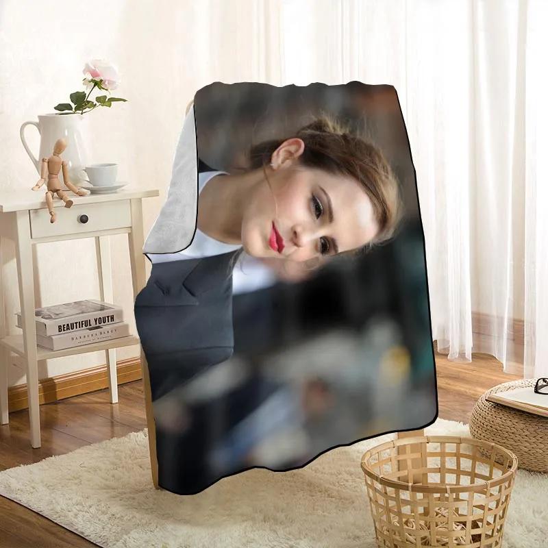 New Arrival Emma Watson Blankets Printing Soft Blanket Throw On Home/Sofa/Bedding Portable Adult Travel Cover Blanket
