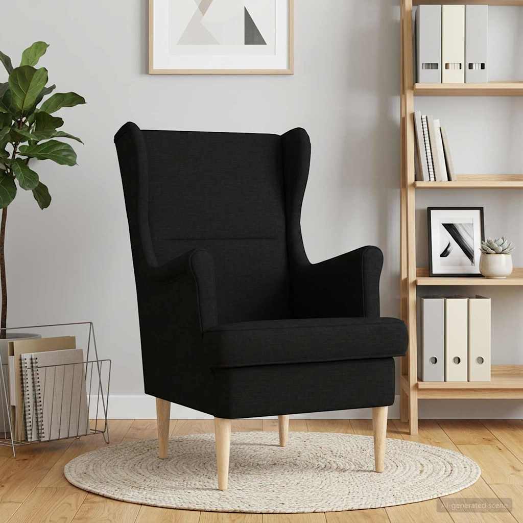 Armchair Black Fabric