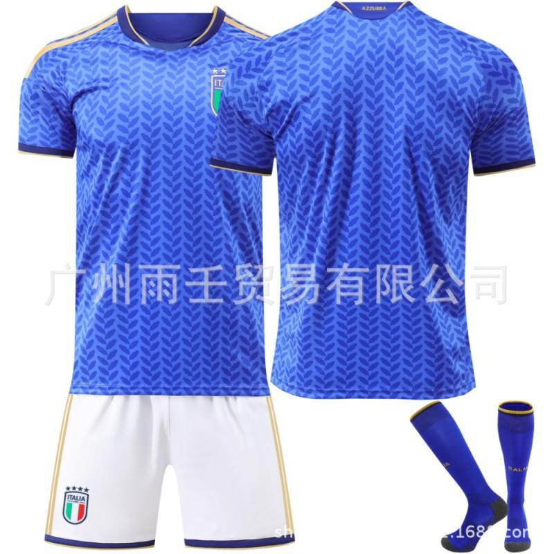 Weltmeisterschaft Italienische Fußballuniform Nr.. 14 Chiesa 18 Barrera Trikot Kinder Set