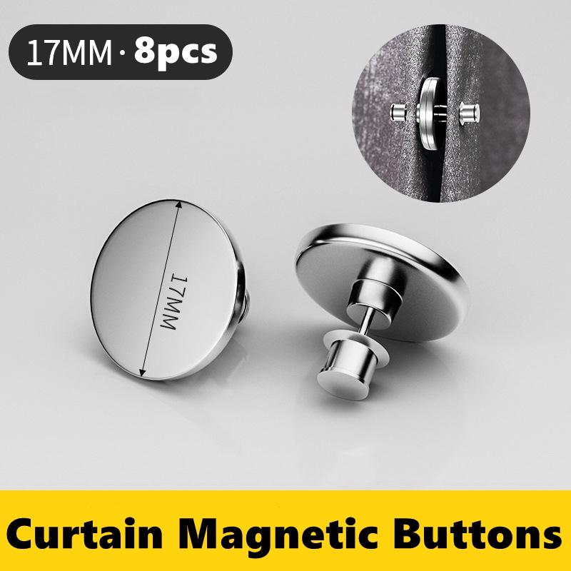 Curtain Magnetic Button Detachable Curtain Fix Fastener Clip Prevent Light Adjustment Window Screen Close Magnet Buckle
