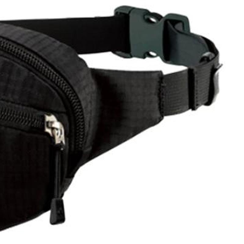 MONTBELL Delta Gusset 0.8L Stylish Portable Zip Closure Nylon Fanny Bag Small Unisex Couple Black