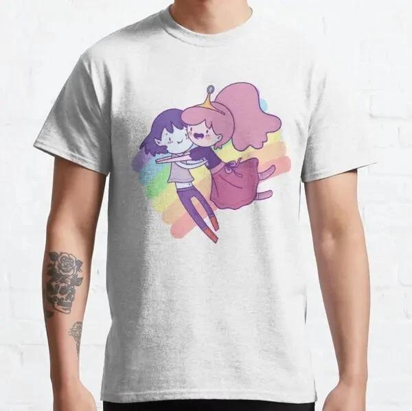 Kawaii Anime Shirt Marceline and Princess Bubblegum Gift Funny Tshirt Women Men Harajuku Fashion Tee Camisetas De Mujer