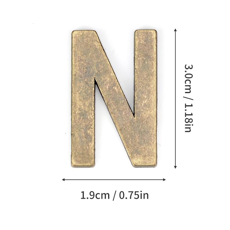 1Pcs Metal Self Adhesive House Number English Alphabet Letters for Apartment Room Door Plate Table Mailbox Number Stickers 3*2cm