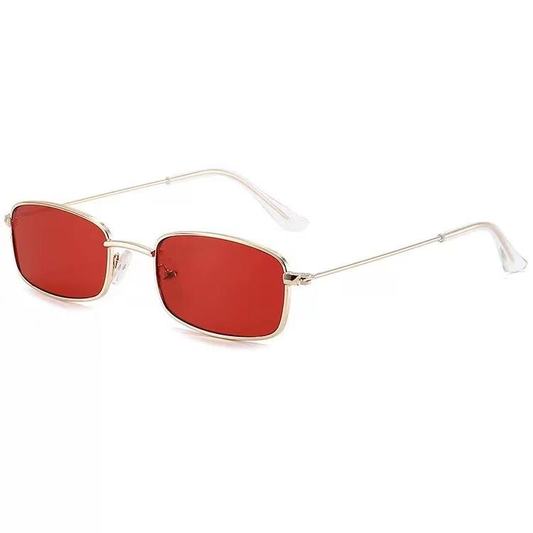 Classic Candy Color Women's Glasses Retro Small Oval Women's Sungalsses Metal Rectangular Korea Fashion UV400 Eyewear 2025 Trend