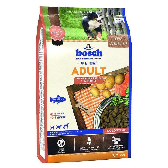 Bosch Croquette Saumon/Pommes de Terre pour Chien Adulte 3 kg - 4015598013291