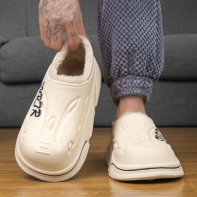 Men's slippers winter outdoor Warm Fluffy slippers 2024 Winter Slippers Home Plush Women Cotton Shoes unisex winter cotton shoes