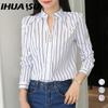 Women's Fashion Casual Long Sleeve POLO Neck Blouses & Shirts
