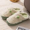 Winter cotton slippers cute ears couple home indoor warm shoes non-slip plush slippers