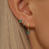 3PCS Trendy Stainless Steel Flower Drop Earring Set For Women Crystal Zirconia Dangle Earring Hypoallerg Piercing Jewelry Aretes