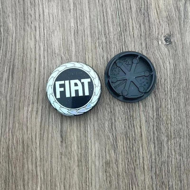 4pcs 50mm Abarth 500 Wheel Center Hub Caps Car Rims Dust Proof Cover Emblem Badge for Fiat Palio Stilo Bravo Perla Puntosiena