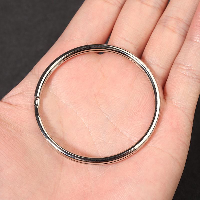 10-50pcs/lot 12-50mm Metal Keyring Round Split Key Ring For Jewelry Making DIY Crafts Keychain Key Holder Connector Accessories