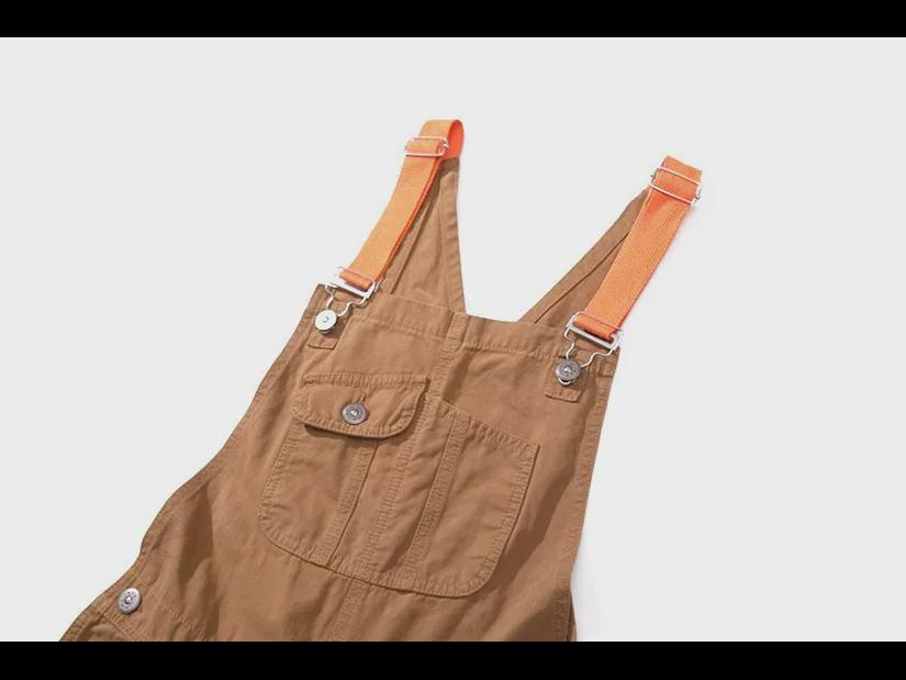 Men's Ripped Retro Denim Jumpsuit: Loose, Trending, and Versatile Casual Overalls.