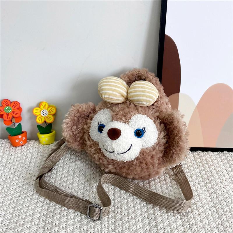 

Fashionable Kids Plush Shoulder Bag Soft And Wear-resistant For Daily Use Style One