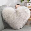 Heart-Shaped Plush Lumbar Support Cushion for Office & Sofa